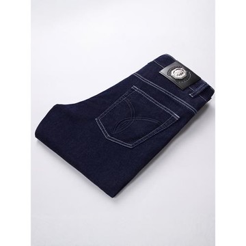 夏季薄款高端深藍色牛仔褲2025新款男修身小腳彈力褲子大碼高端