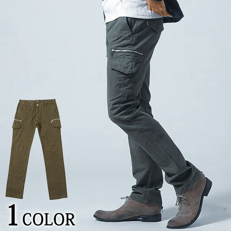 カーゴパンツ メンズ ボトム パンツ ジップデザイン スリム テーパード ストレッチ 春 秋 冬 服 30代 40代 50代 通販 Lineポイント最大0 5 Get Lineショッピング