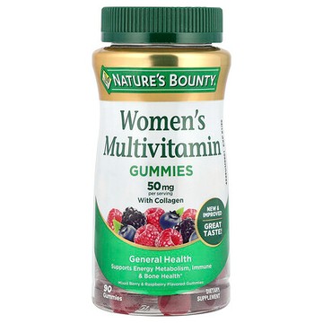 Nature's Bounty, 女性多維生素軟糖，混合漿果和樹莓味，90 粒