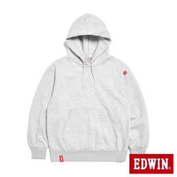 EDWIN 男款 加厚潮牌寬版連帽T恤(銀灰色)