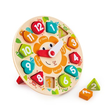 【網路限定】德國Hape 木製數字配對積木時鐘