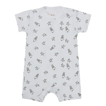 baa baa sheepz 抱抱羊 小星星羊褲襠包屁衣 95%竹纖維 5%彈性纖維  18~24個月  白色小星星