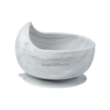Sweet Lil' Monster 怪獸寶貝 矽膠吸盤學習碗 1組 100%食用級矽膠 350ml  大理石
