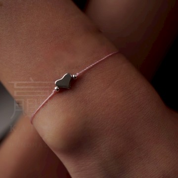 手工訂製【KATSU贏】經典愛心細繩手鍊 - 幸運紅-小孩：總長13cm(含延長鏈1cm)