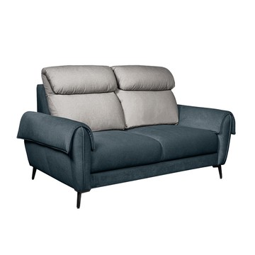 IHouse-伊薩卡 高係數耐磨貓抓布2人沙發 高背支撐+可調滑軌座椅藍色+灰色#50526+50510