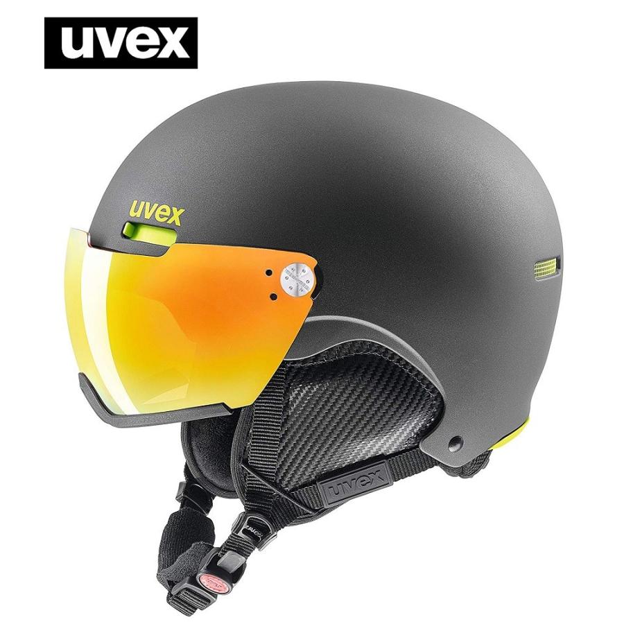 18-19ウベックス(UVEX)バイザー付スキーヘルメット「hlmt 500 visor 