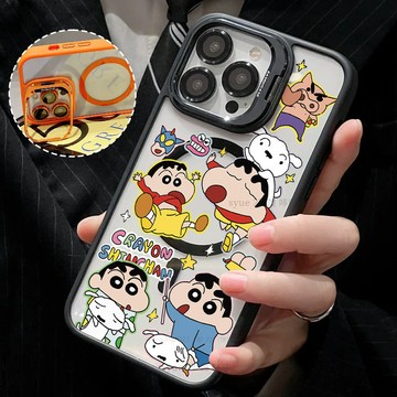 新款小新 磁吸防摔殼 金屬鏡頭支架 磁吸手機殼 iPhone 17 15 14 13 12 11 Pro Max防摔殼