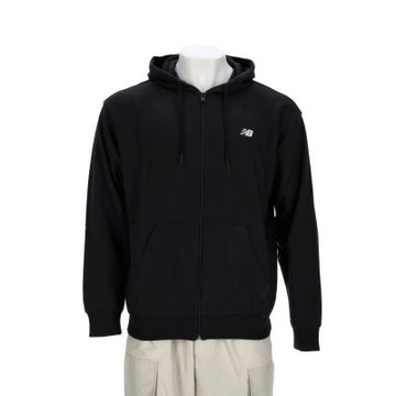 New Balance 男款 黑色 美規 刺繡 棉質 運動 休閒 連帽 外套 MJ41501BK