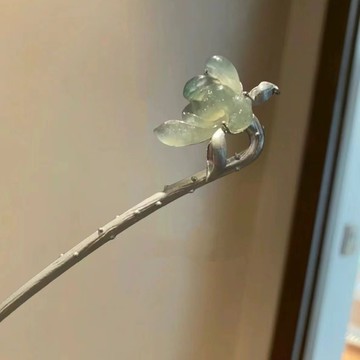 「清水出芙蓉」國風荷花發簪 清透立體中式清冷感古風小眾發飾 z803