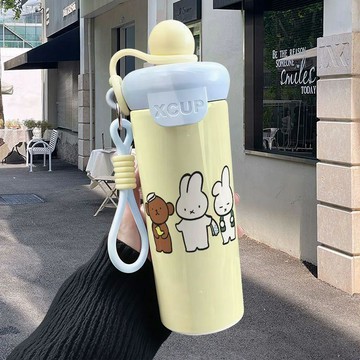 🔥台灣出貨🔥Miffy米飛兔周邊 可愛米菲不鏽鋼保溫杯 浮球吸管保溫杯 大容量水杯 咖啡杯 學生杯子 可愛創意周邊