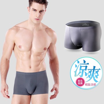 大尺碼頂級冰絲薄透四角內褲/男士內褲 XL-3XL 隨機色(老闆不賣了!! )