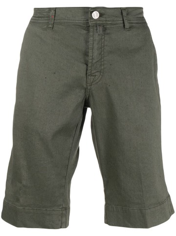 Kiton - knee-length chino shorts - men - Cotton/Linen/Flax/Cotton/Elastane - 36 - Green