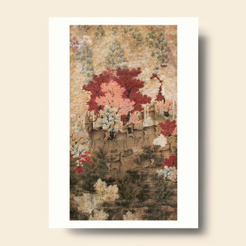 【藝術畫卡】五代人 丹楓呦鹿 | B4畫卡