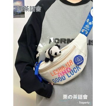 新款胸包男日系原宿工裝風運動斜挎包韓國百搭學生騎行單肩腰包潮