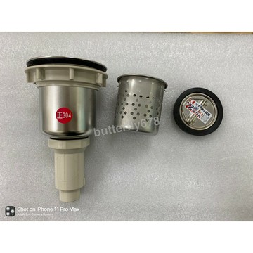 【不銹鋼廚房流理台落水頭】提籠式落水頭