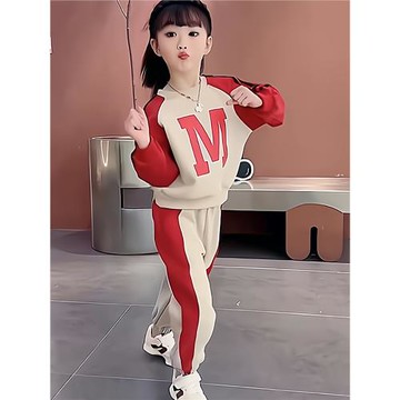 女童運動套裝春秋2025新款中大童休閑長袖衛衣女孩洋氣時髦兩件套