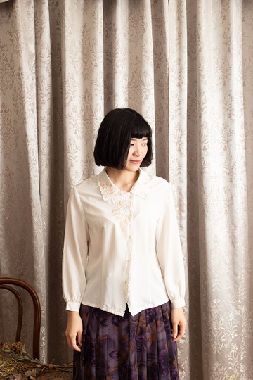 雪紡襯衫 古着【初戀販賣所】Vintage 花襯衫 A759