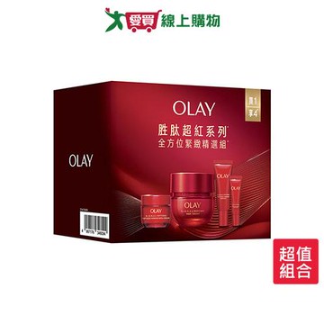 OLAY胜肽專研3步緊緻優惠組(滋潤版面霜50g+面霜17g+眼霜5g+精華14ml)【愛買】