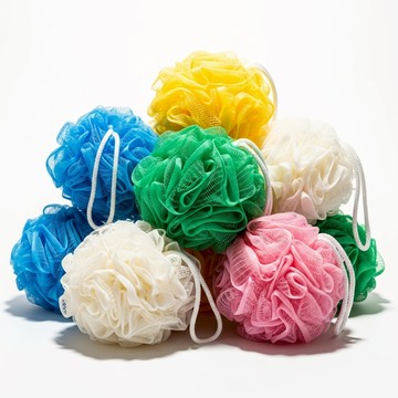 【Jie Fen潔芬】沐浴球 超柔軟 起泡球 附緞帶(多款顏色隨機出貨)