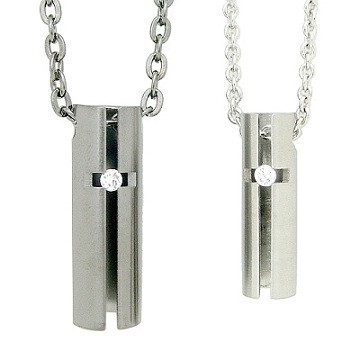 【Charme】316L鋼   心鑽   時尚情人對鍊