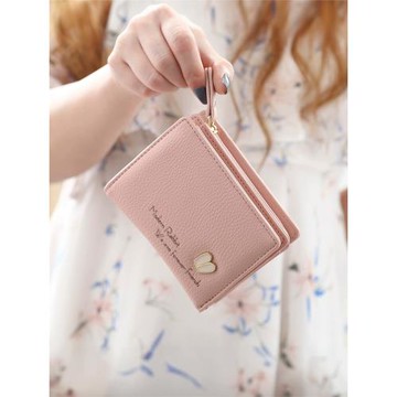 可愛女士錢包女輕薄款小眾設計短款折疊多功能學生零錢包新款2025