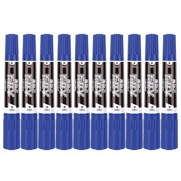 得力Deli雙頭油性筆/ES555/藍色/1-6mm