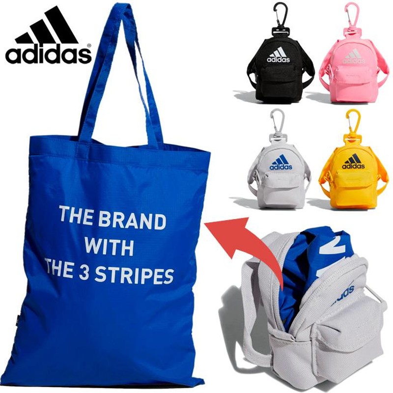 adidas エコバッグ トートバッグ 買い物バッグ（カーキ＆白文字