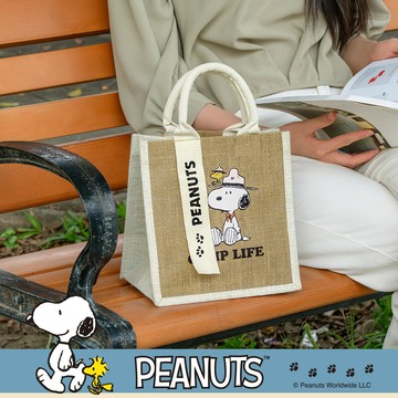 SNOOPY x Kiiwi O! 聯名款．出遊趣棉麻提袋 米