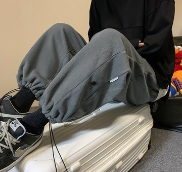 FINDSENSE X 男個性束腳褲潮運動休閑褲子寬鬆衛褲休閑長褲