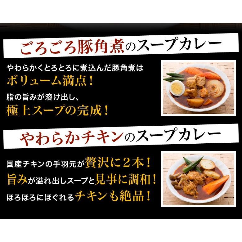 札幌 スープカレー 選べる 4食セット 送料無料   チキン 豚角煮 2種類 北海道 スパイス レトルト