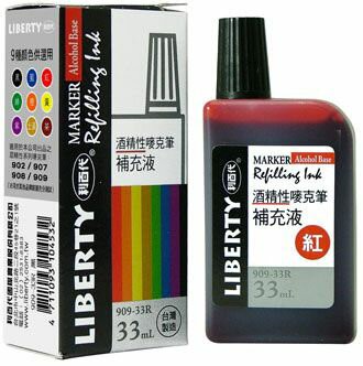 【文具通】Liberty 利百代 909-33R 酒精性 嘜克筆 補充液 綠色 W4010030【APP滿額下單4%點數(單一帳號最高1500點)】5/31止