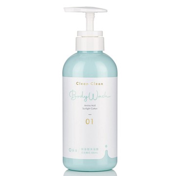 Clean Clean 胺基酸沐浴露 500ml 二款可選（日光棉花﹧療癒花語）