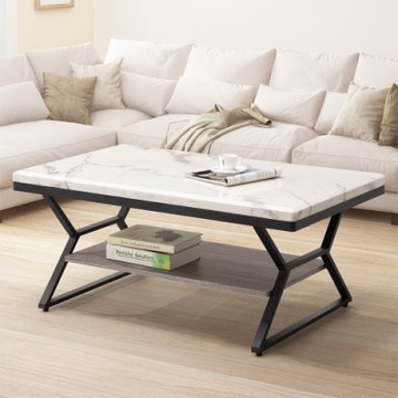 Homelike 喜家居仿石紋3.6尺大茶几(2050)-110x60x48cm