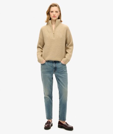 Superdry Women's Organic Cotton Mid Rise Slim Jeans Dark Blue Size: 30/30