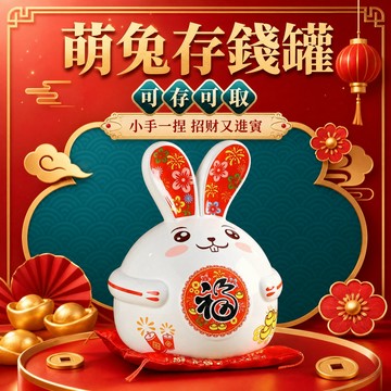 【免運】小兔子存錢罐 只進不出 兔子造型擺飾公仔 可愛撲滿 存錢筒 撲滿陶瓷儲蓄 存錢罐裝飾 存錢桶 幼稚園 兒童禮物