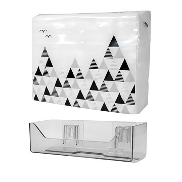 UdiLife 優的生活大師 抽取式擦手紙巾架 附120抽擦手紙巾 免釘免鑽 快速安裝 SGS檢驗合格  透明色  1個