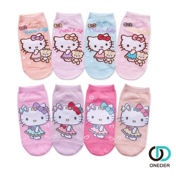 Sanrio Kitty 凱蒂貓直版襪 KITT短襪 女童襪 KT-A657 KT-A658【ONEDER 旺達棉品】
