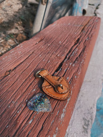 結他撥片皮套 LEATHER PICK CASE 匙扣/掛件皮革套