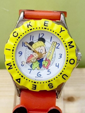 【震撼精品百貨】米奇/米妮_Micky Mouse~日本迪士尼米奇運動手錶/手錶-紅黃#33588