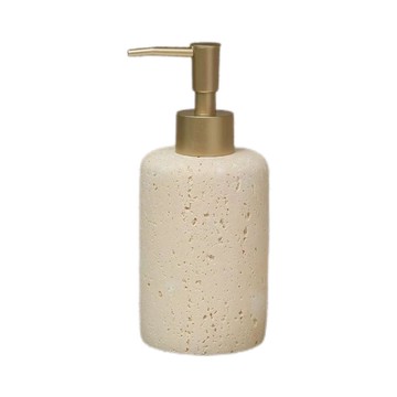 （倉庫直出）設計款洞石高顏值酒店民宿衛生間按壓瓶浴室沐浴露洗發水分裝瓶YJ-180快速出貨