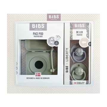 丹麥BIBS - BIBSxLiberty經典印花禮盒組-Capel灰綠