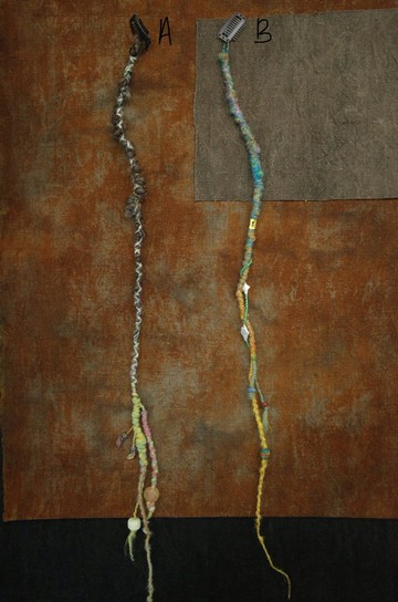 Dreadlocks clip-in髒辮髮夾 可拆式 髒辮假髮片(Brown/ blue)