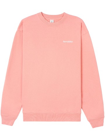 Sporty & Rich - logo-print crew-neck sweatshirt - unisex - Cotton - S - Pink