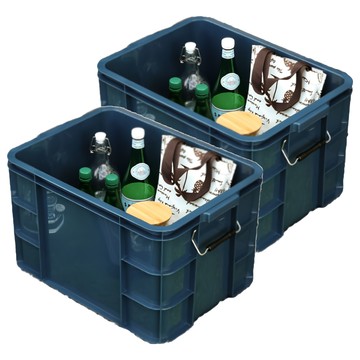 KEYWAY 聯府 強固型掀蓋整理箱 YKK452  528 x 375 x 320 mm  藍色  2個