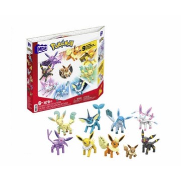 [4美國直購] MEGA Pokemon Building Toy Kit Eevee Evolution Set (470 Pieces) with 9 Figures for Kids _TB0