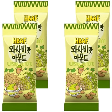 HBAF 杏仁果 山葵口味 精選美國杏仁 口感香脆 芥末包裹蜂蜜香甜味  30g  4包