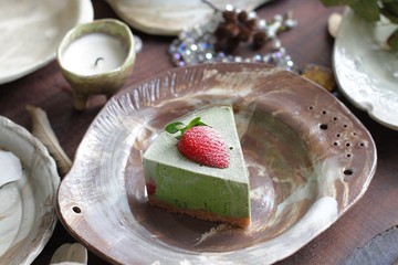 手工陶瓷花蓮石紋中深盤/點心盤/置物盤2