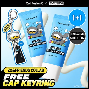 [ZO & FRIENDS EDITION] Cell Fusion C Aquatica Cooling Sunscreen 35ml+35ml Double Set (+10ml+Keyring)