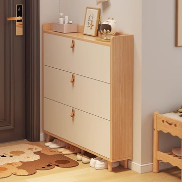 免運 鞋櫃 玄關鞋櫃 家用鞋櫃 實木芯超薄翻斗鞋柜家用門口新款2024爆款室內小窄玄關柜簡易鞋架特惠/開立發票 工廠直銷 特價出 J125