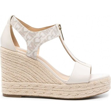 MICHAEL KORS BERKLEY MID WEDGE SANDALS 米白色女款鞋子